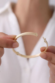 14 Ayar Grek Desenli Altın Kelepçe