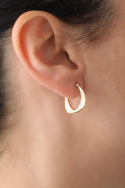 14 Ayar Grek Desenli Altın Küpe