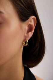 14 Ayar Gurmet Altın Halka Küpe (Büyük)