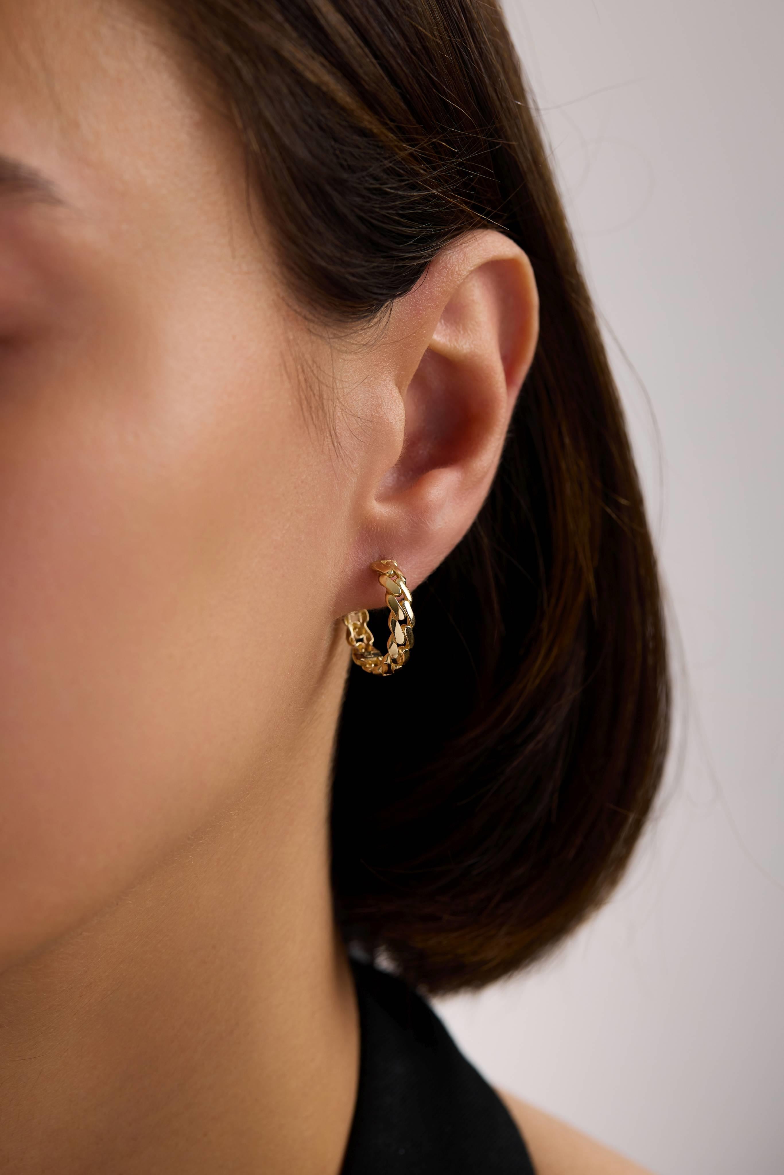 14 Ayar Gurmet Altın Halka Küpe (Büyük)