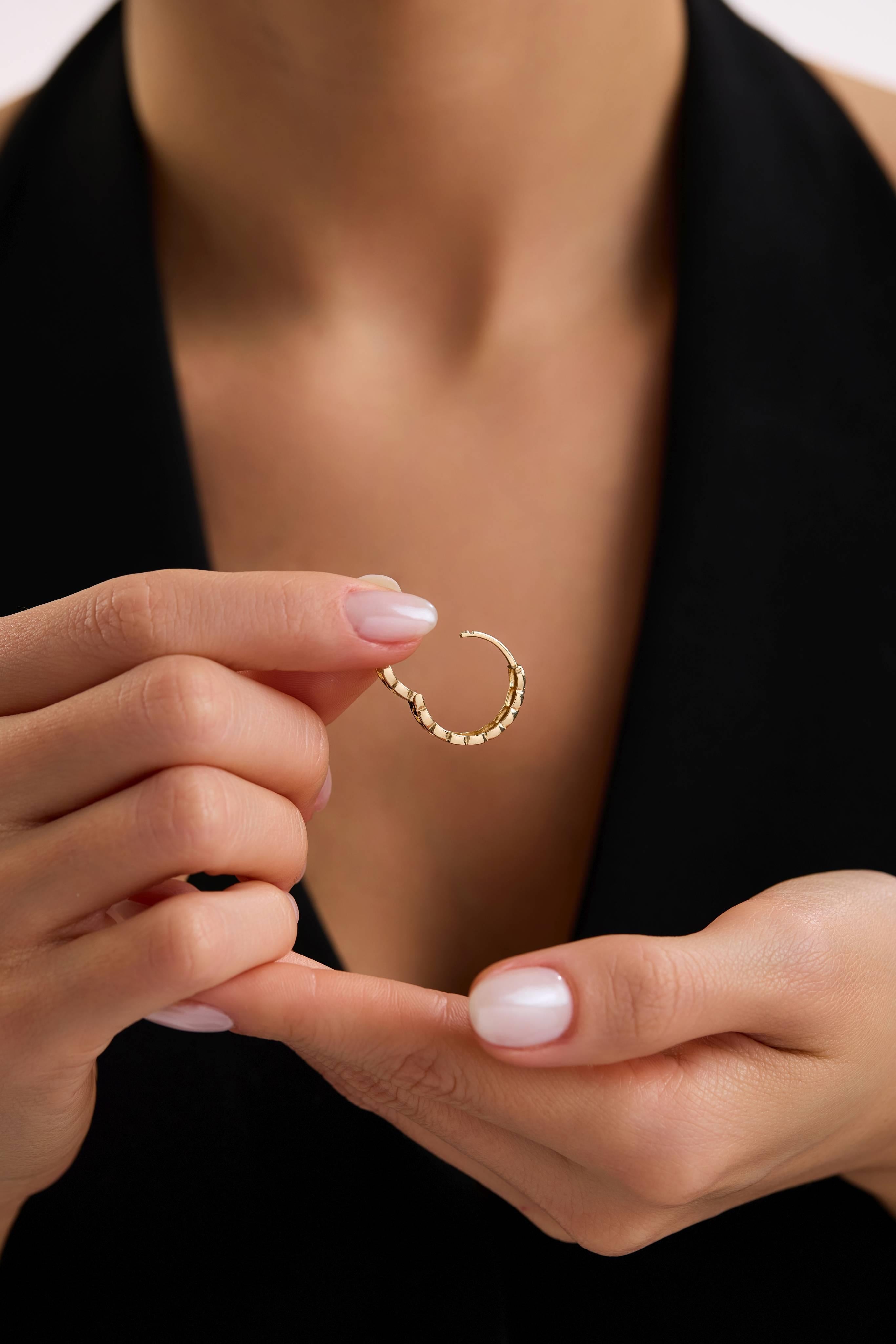 14 Ayar Gurmet Altın Halka Küpe (Büyük)