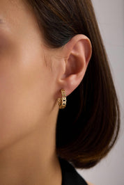 14 Ayar Gurmet Altın Halka Küpe (Büyük)