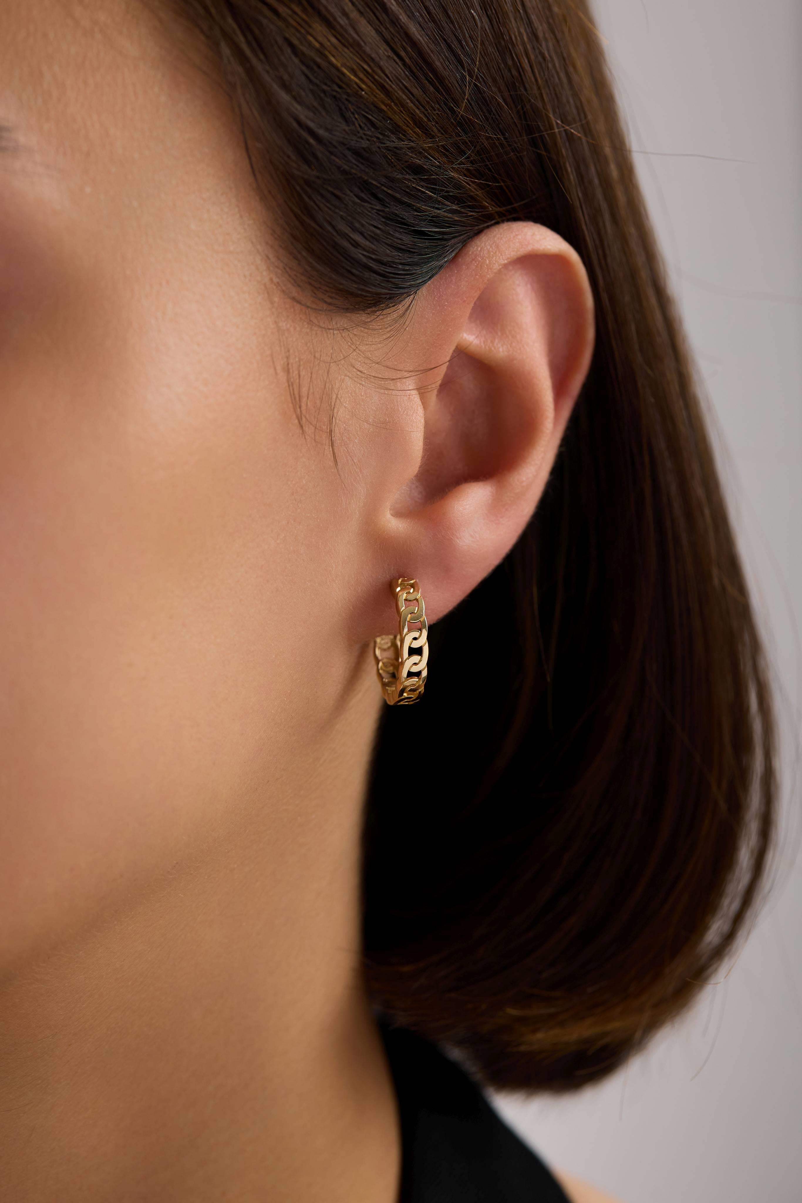 14 Ayar Gurmet Altın Halka Küpe (Büyük)