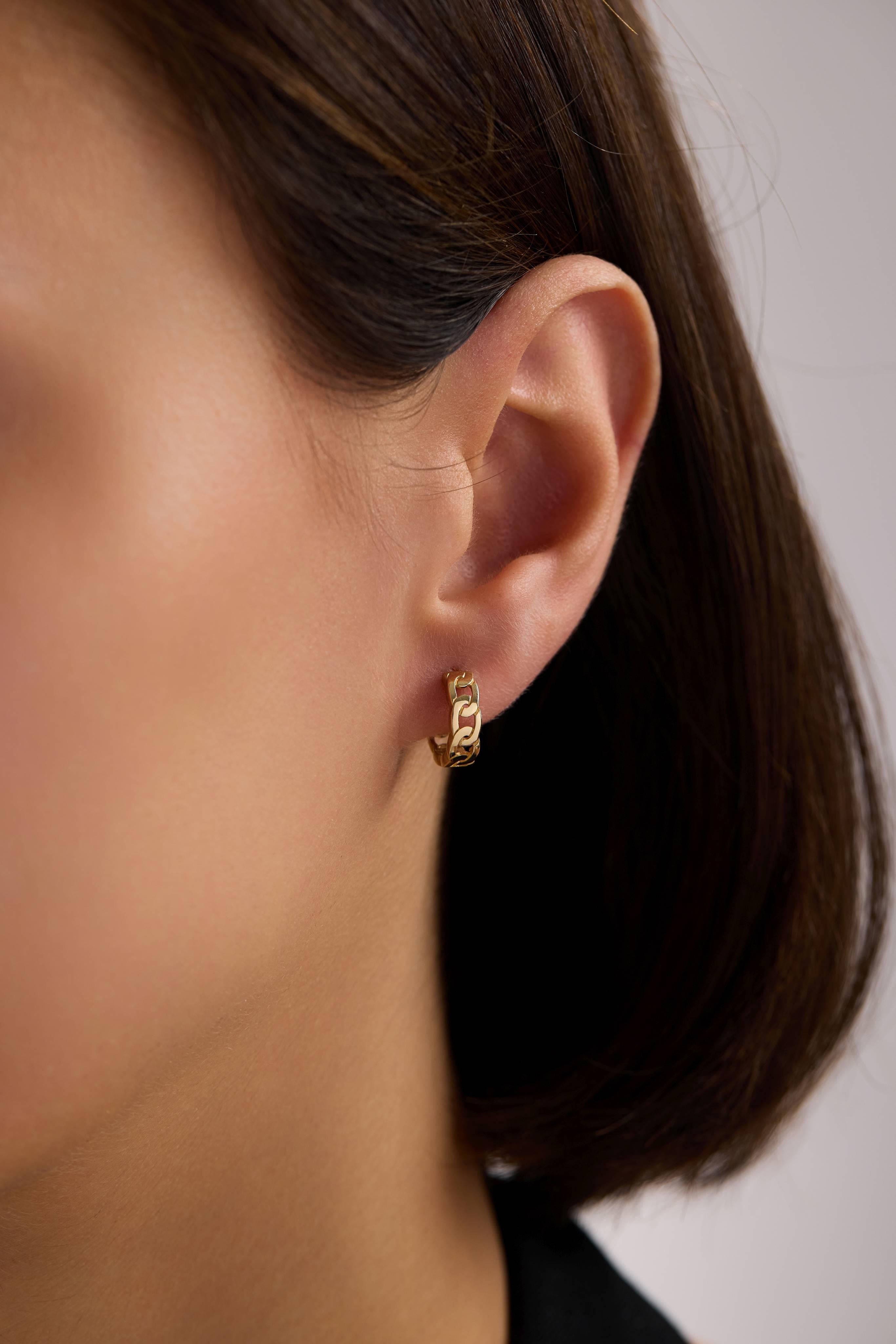 14 Ayar Gurmet Altın Halka Küpe (Küçük)