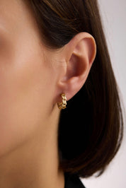 14 Ayar Gurmet Altın Halka Küpe (Orta)