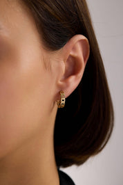 14 Ayar Gurmet Altın Halka Küpe (Orta)