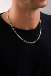 14 Ayar Gurmet Beyaz Zincir Erkek Altın Kolye