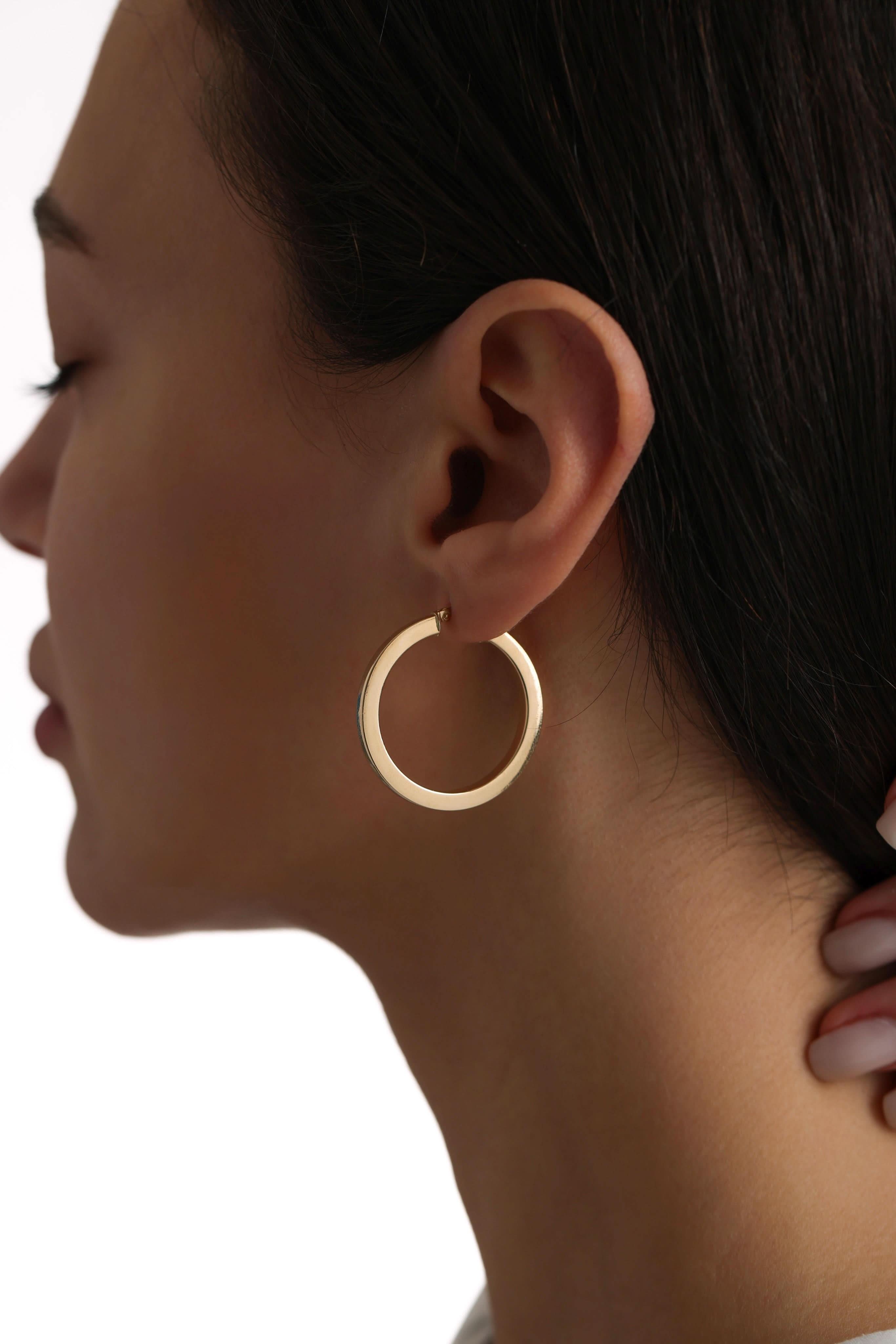 14 Ayar Halka Altın Küpe