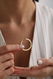 14 Ayar Halka Altın Küpe