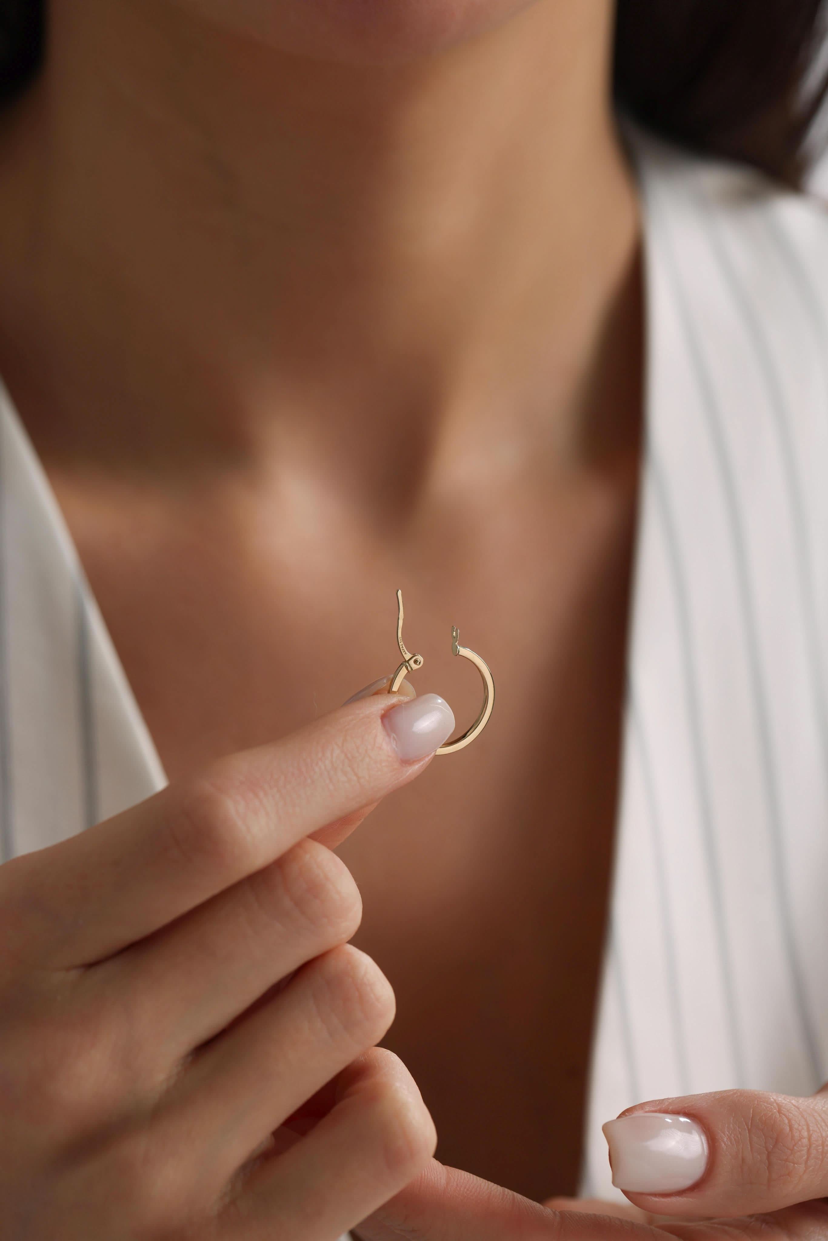 14 Ayar Halka Altın Küpe