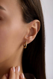 14 Ayar Halka Altın Küpe