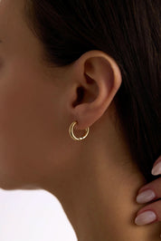 14 Ayar Halka Altın Küpe