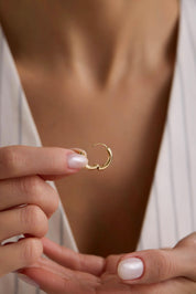 14 Ayar Halka Altın Küpe