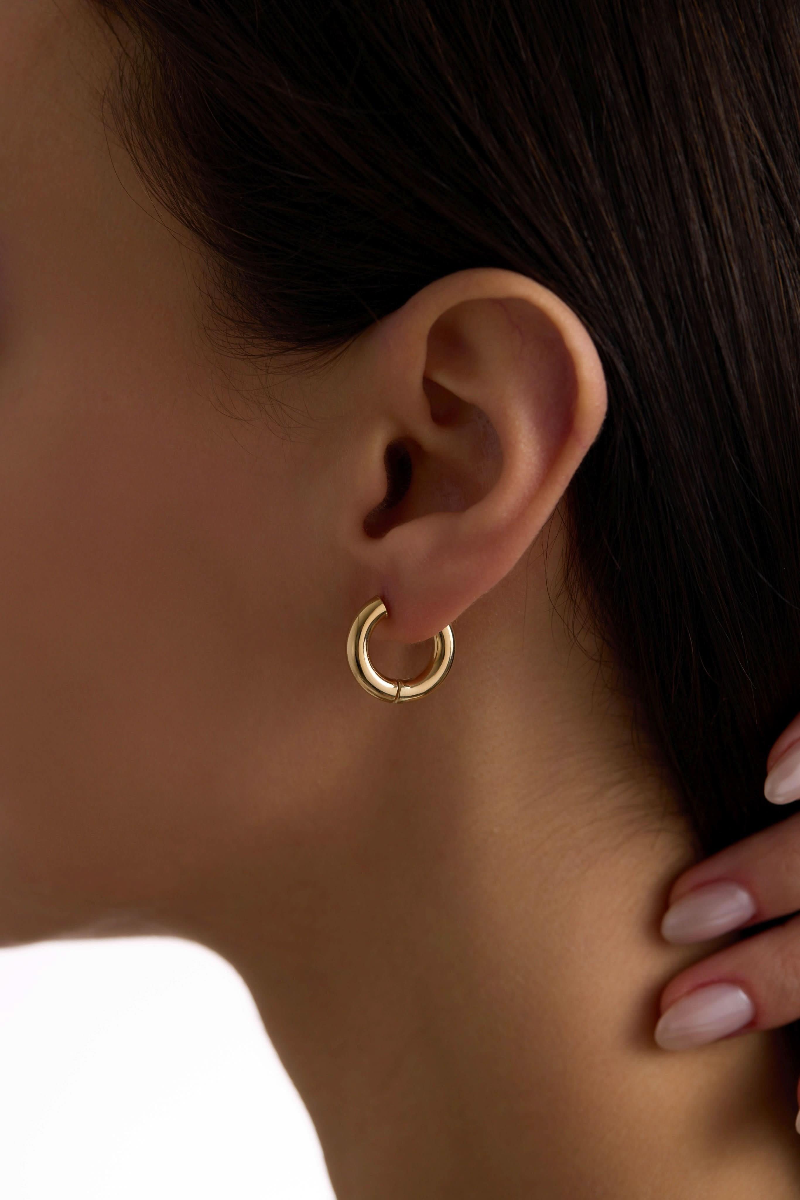 14 Ayar Halka Altın Küpe