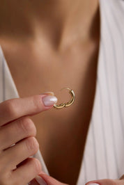 14 Ayar Halka Altın Küpe