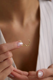 14 Ayar Halka Altın Küpe