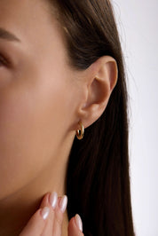 14 Ayar Halka Altın Küpe