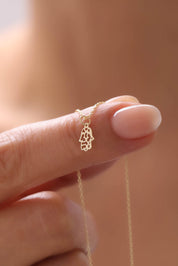 14 Ayar Hamsa Altın Kolye