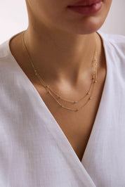 14 Ayar İkili Dorika Altın Kolye