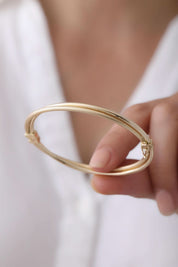 14 Ayar İkili Oval Altın Kelepçe