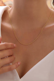 14 Ayar İnce Doç Zincir Altın Kolye