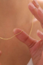 14 Ayar İnce Doç Zincir Altın Kolye