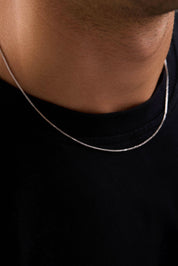 14 Ayar İnce Tilki Kuyruğu Beyaz Zincir Erkek Altın Kolye