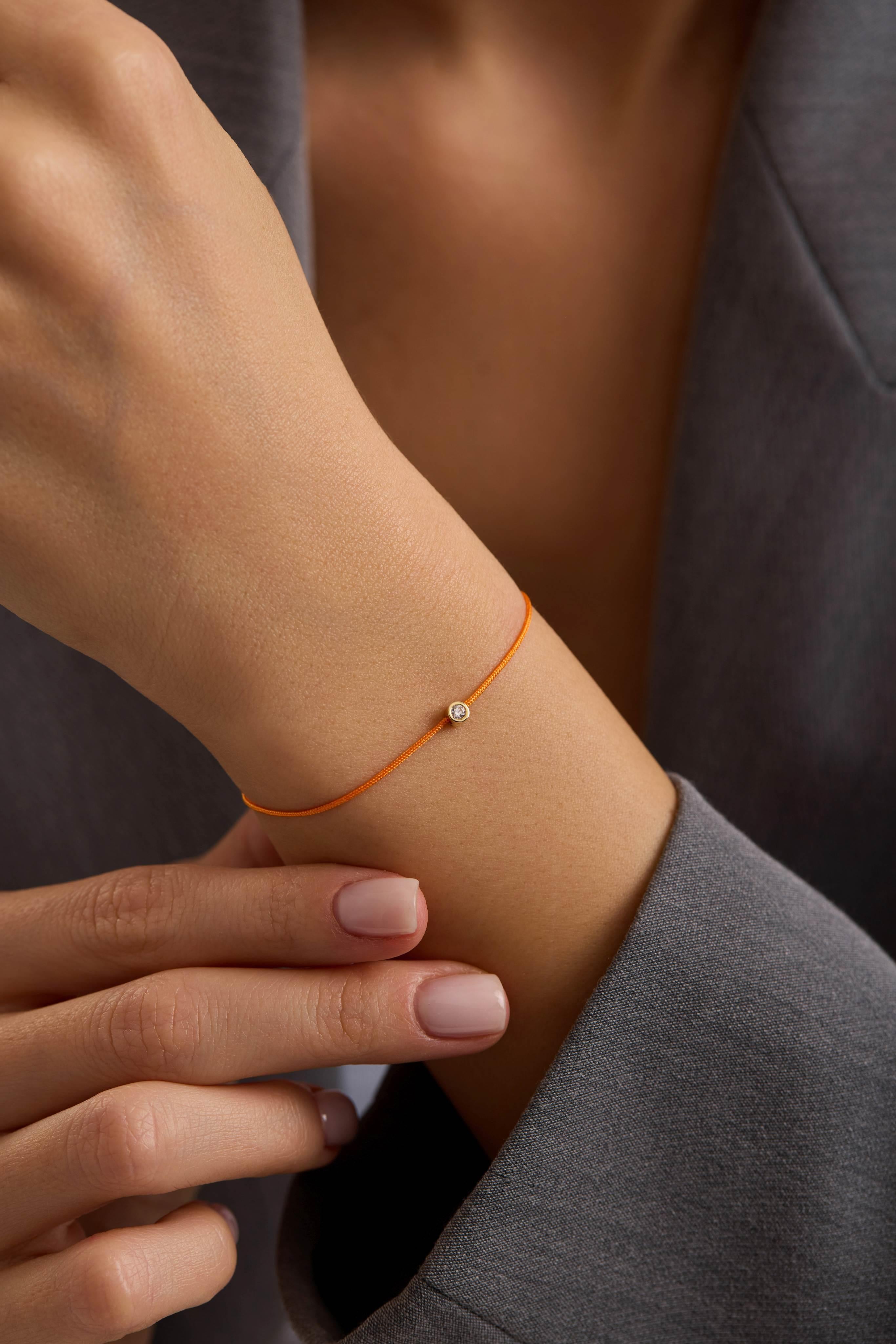 14 Ayar İpli Minimal Altın Bileklik