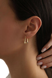 14 Ayar İtalyan Modern Altın Küpe