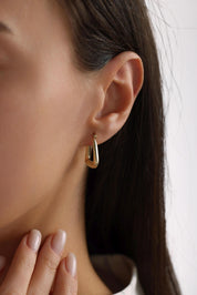 14 Ayar İtalyan Modern Altın Küpe