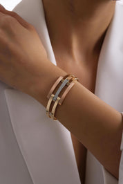 14 Ayar Kaburga Taşlı Altın Bilezik