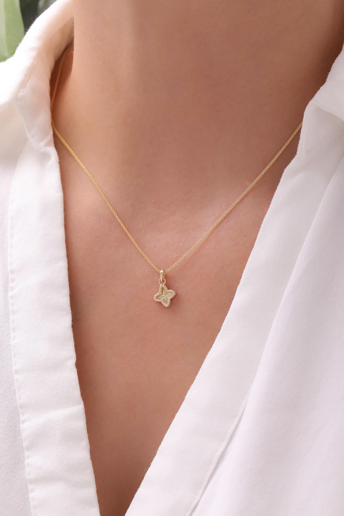 14 Ayar Kalemli Altın Kolye Ucu