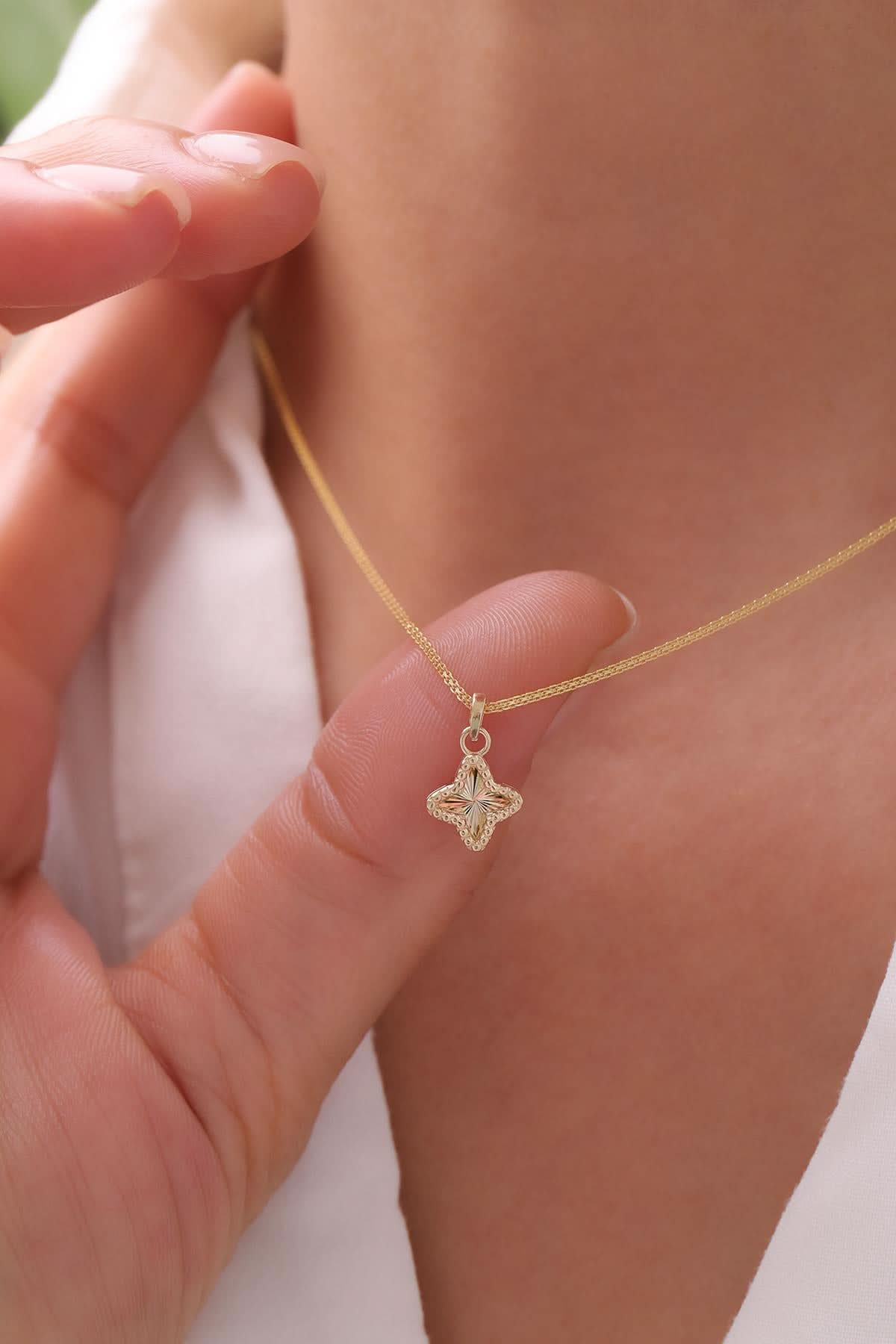 14 Ayar Kalemli Altın Kolye Ucu