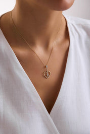 14 Ayar Kalp Altın Kolye