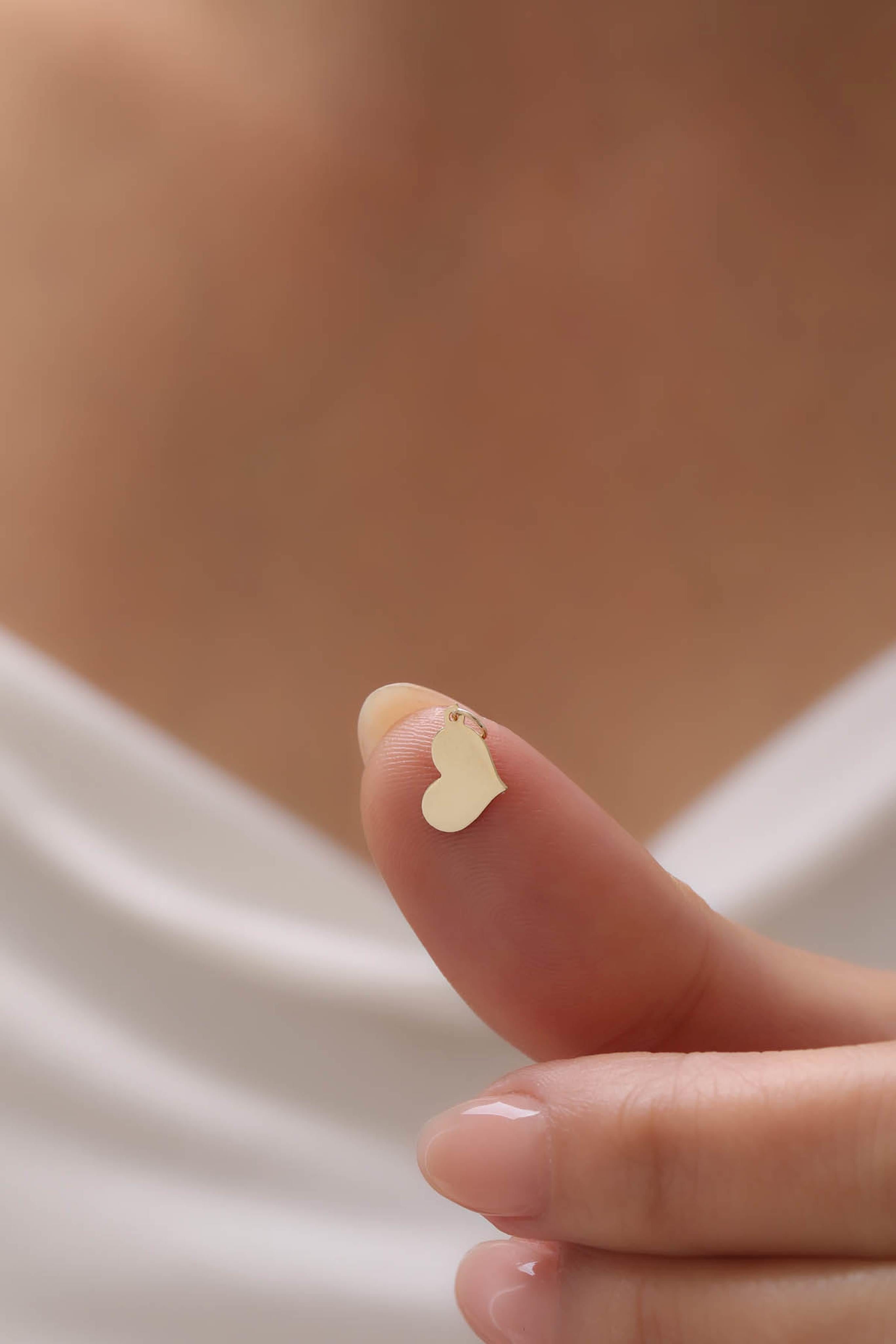 14 Ayar Kalp Altın Kolye Ucu