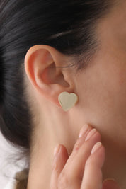 14 Ayar Kalp Altın Küpe