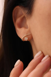 14 Ayar Kalpli Küpe