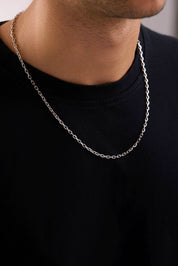 14 Ayar Kare Ataç Beyaz Zincir Erkek Altın Kolye