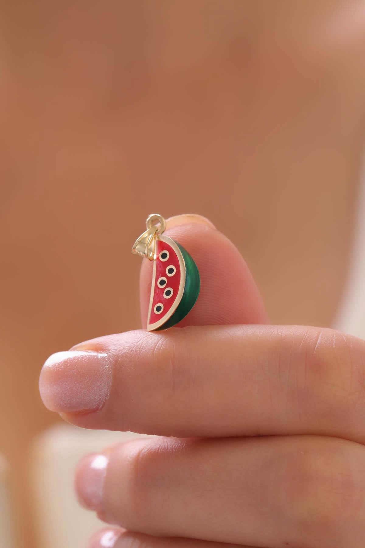 14 Ayar Karpuz Altın Kolye Ucu