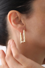 14 Ayar Kemik Altın Küpe