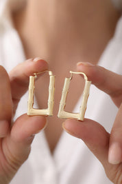 14 Ayar Kemik Altın Küpe