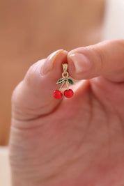 14 Ayar Kiraz Altın Kolye Ucu