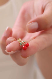 14 Ayar Kiraz Altın Kolye Ucu