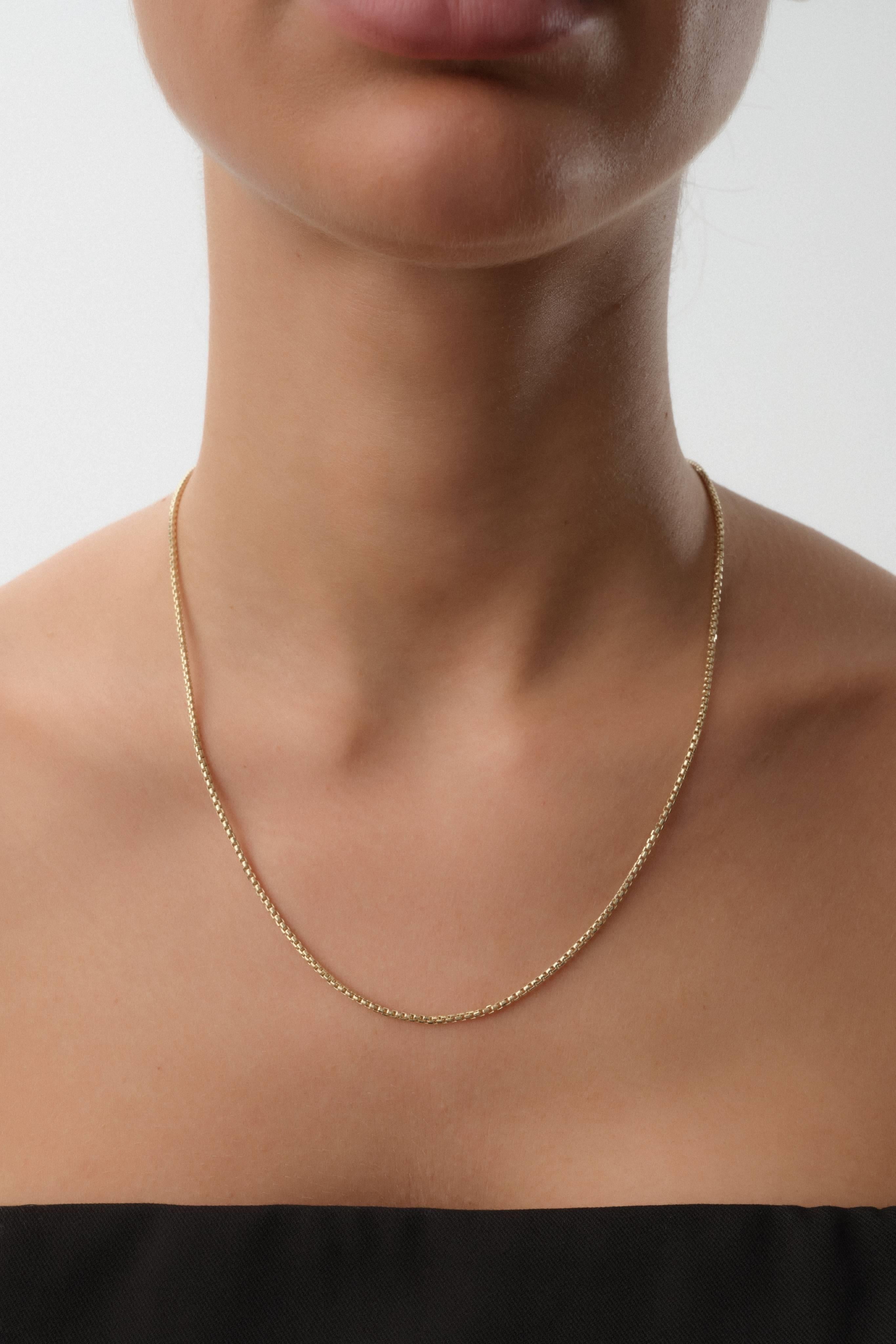 14 Ayar Kutu Altın Zincir Kolye