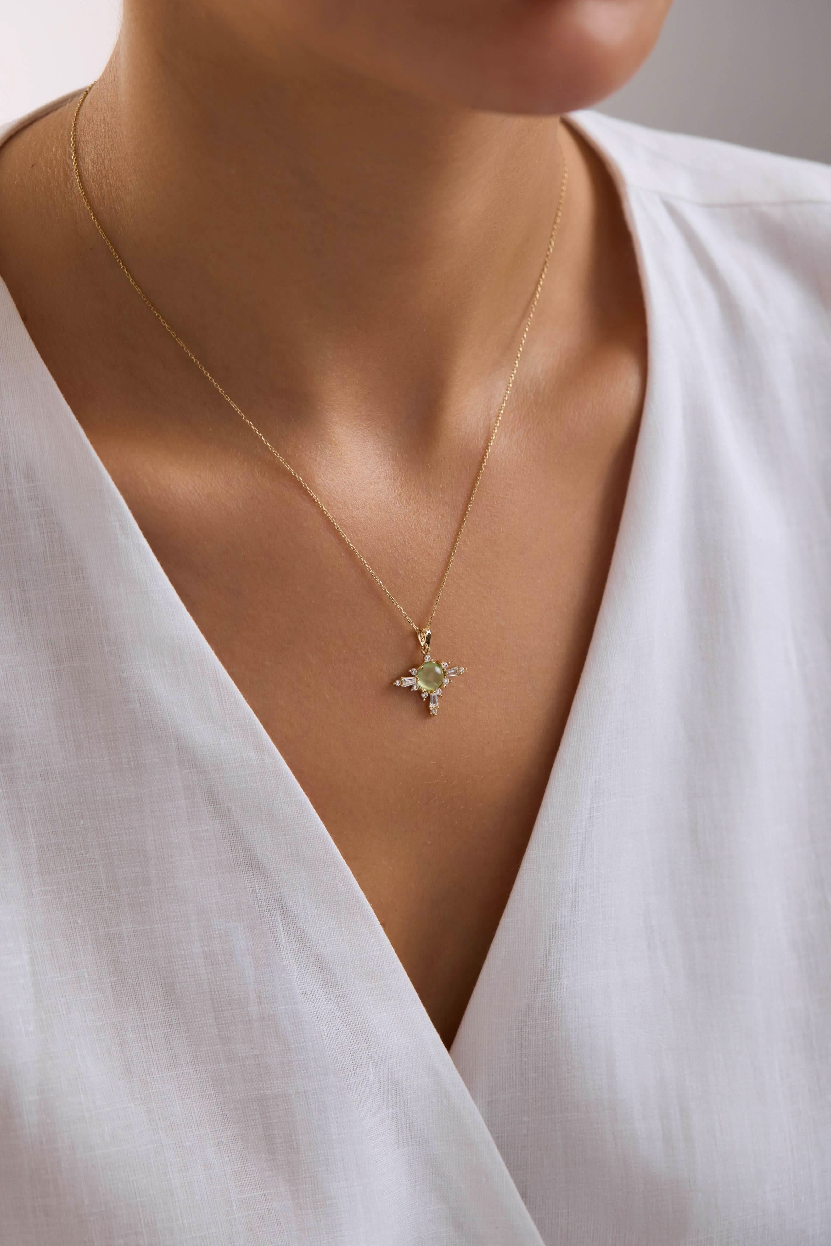 14 Ayar Kutup Yıldızı Altın Kolye