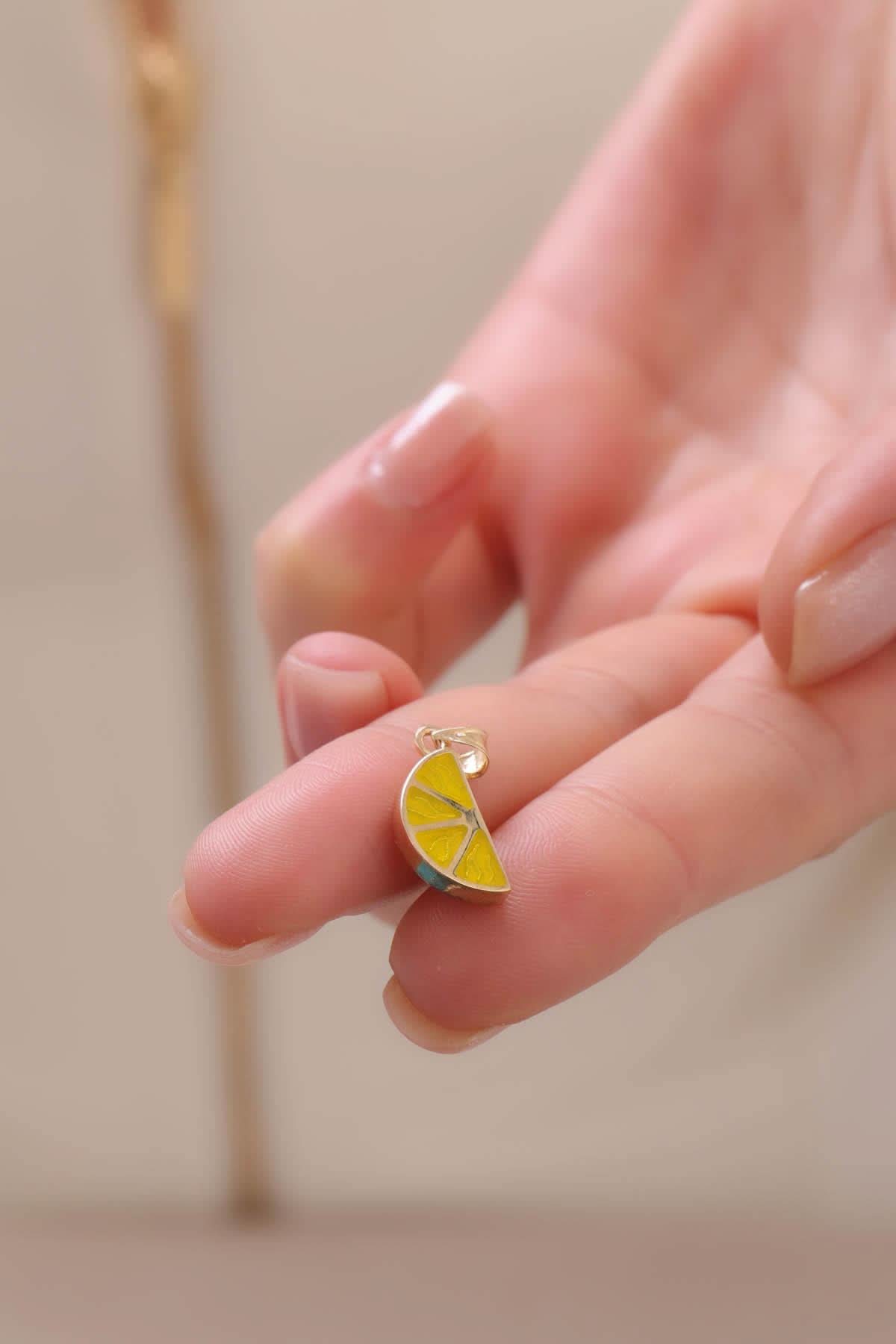 14 Ayar Limon Altın Kolye Ucu