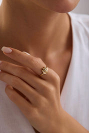 14 Ayar Lotus Altın Yüzük