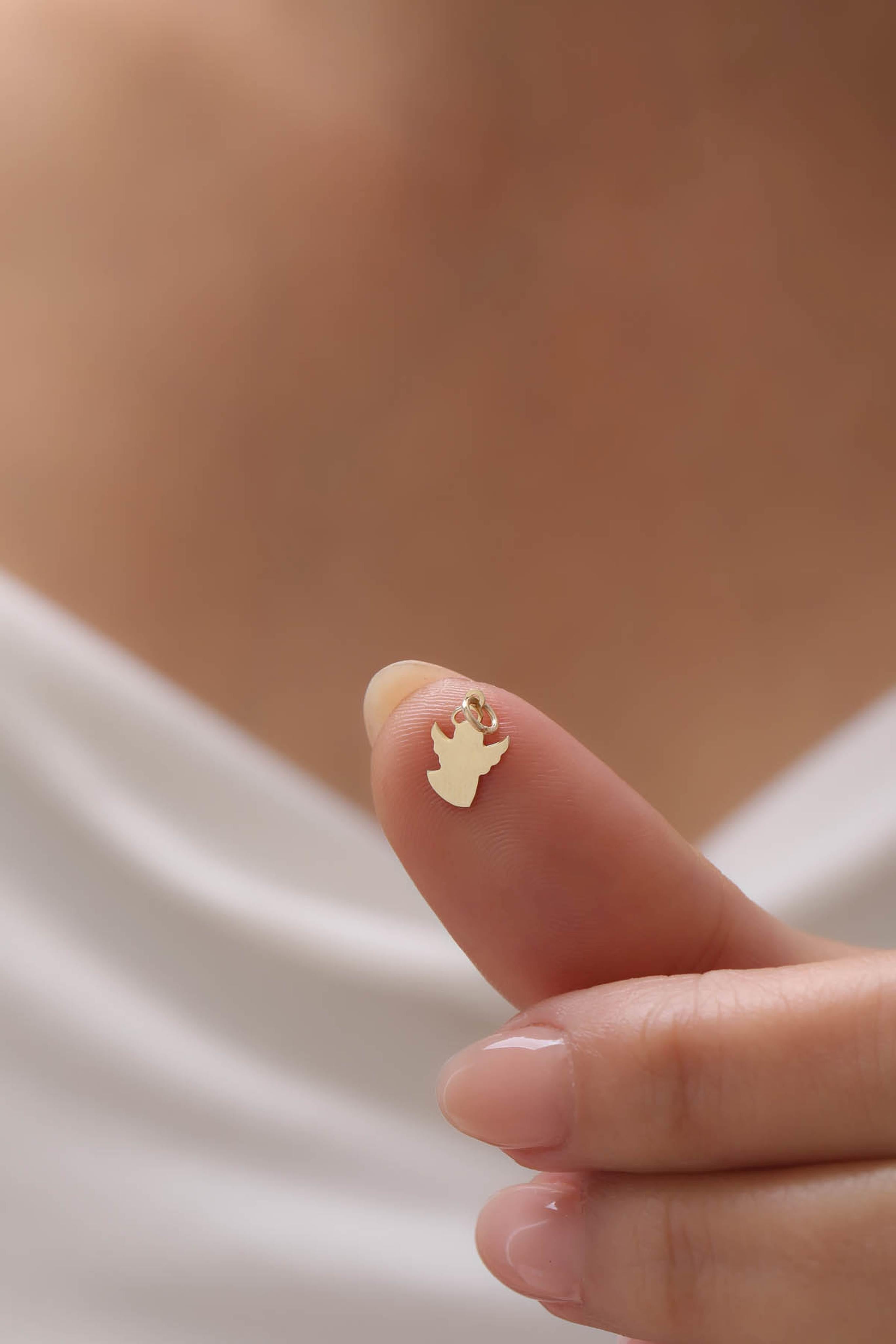 14 Ayar Melek Altın Kolye Ucu