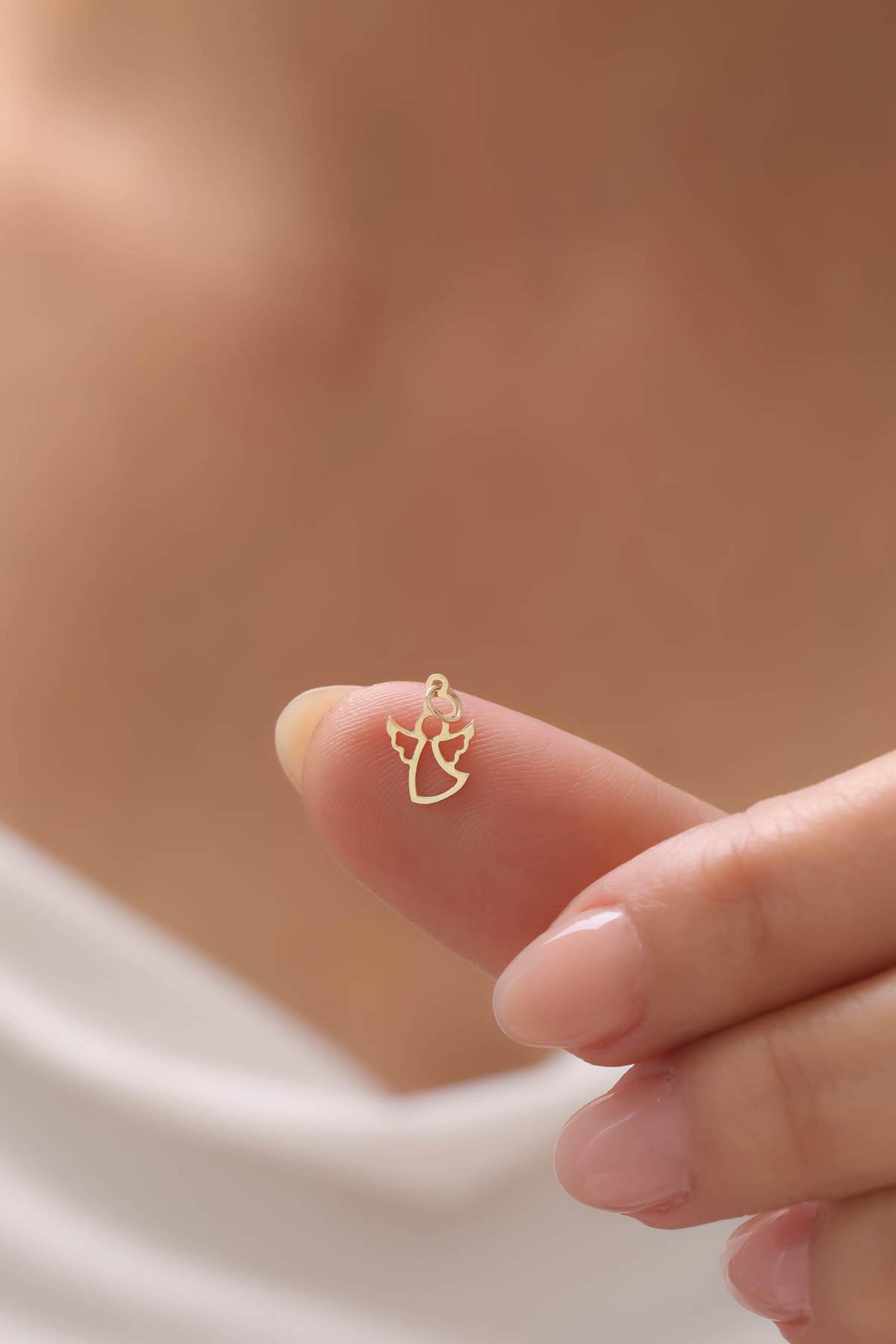 14 Ayar Melek Altın Kolye Ucu