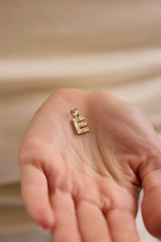 14 Ayar Mini Kalemli Harf Altın Kolye Ucu